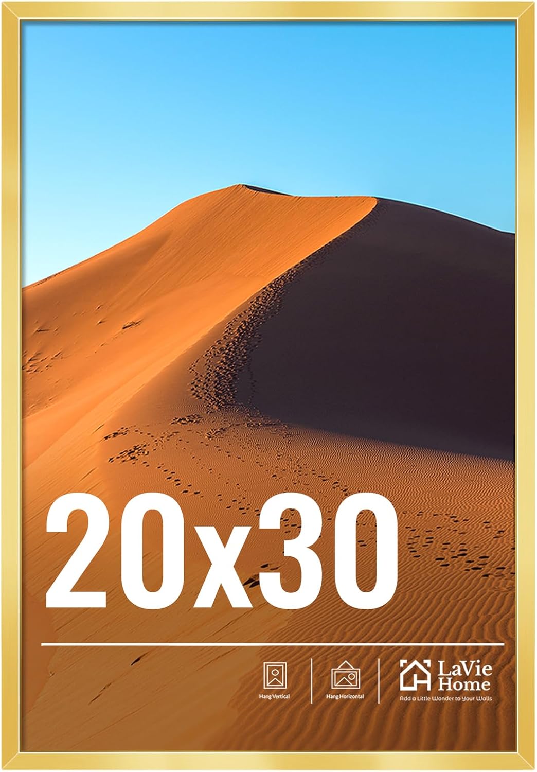 20x30 Picture Frame for Wall Display - Classic Gold Design