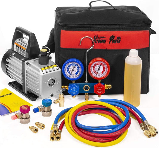 XtremepowerUS HVAC Air Vacuum Pump for Efficient AC Repair