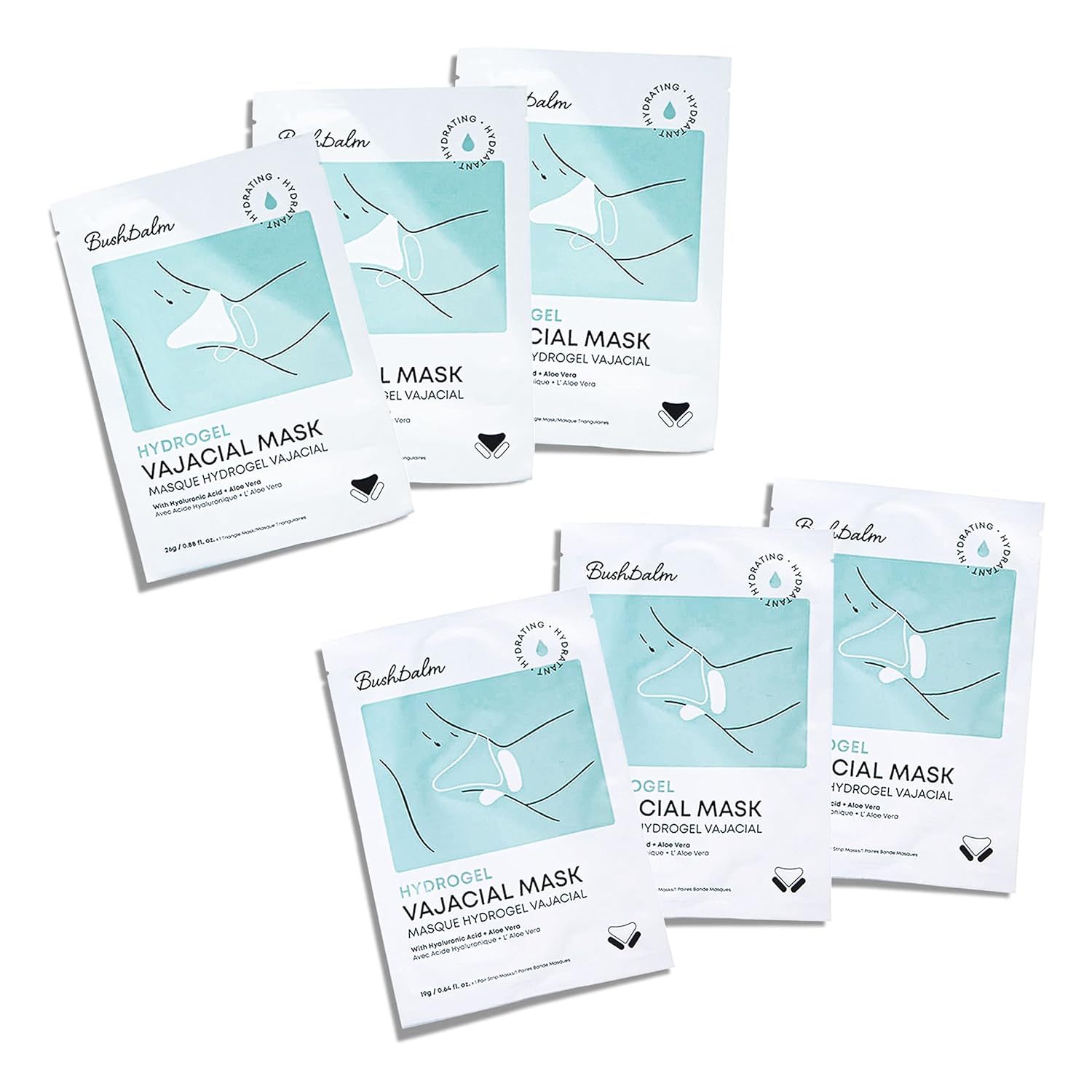 Bushbalm Hydrogel Vajacial Mask - Soothe Skin Post-Hair Removal