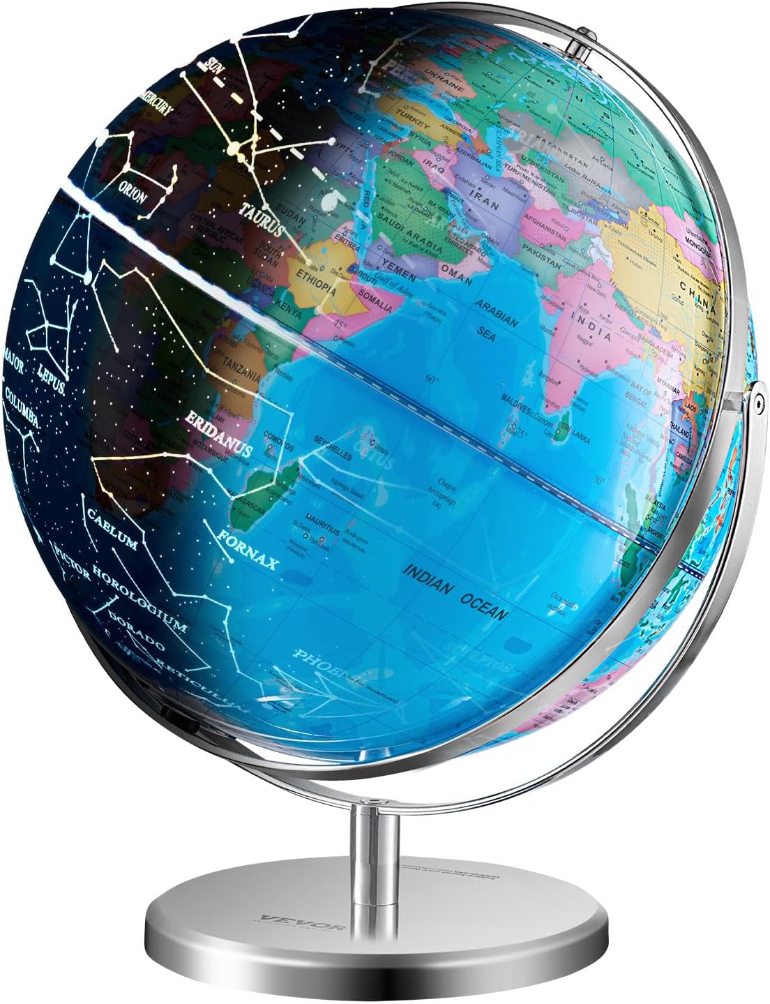 VEVOR Illuminated World Globe with Stand for Kids Learning