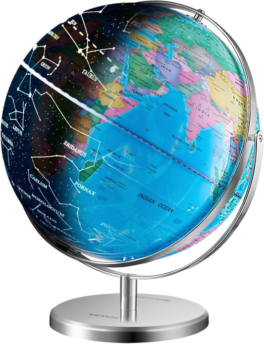 VEVOR Illuminated World Globe with Stand for Kids Learning