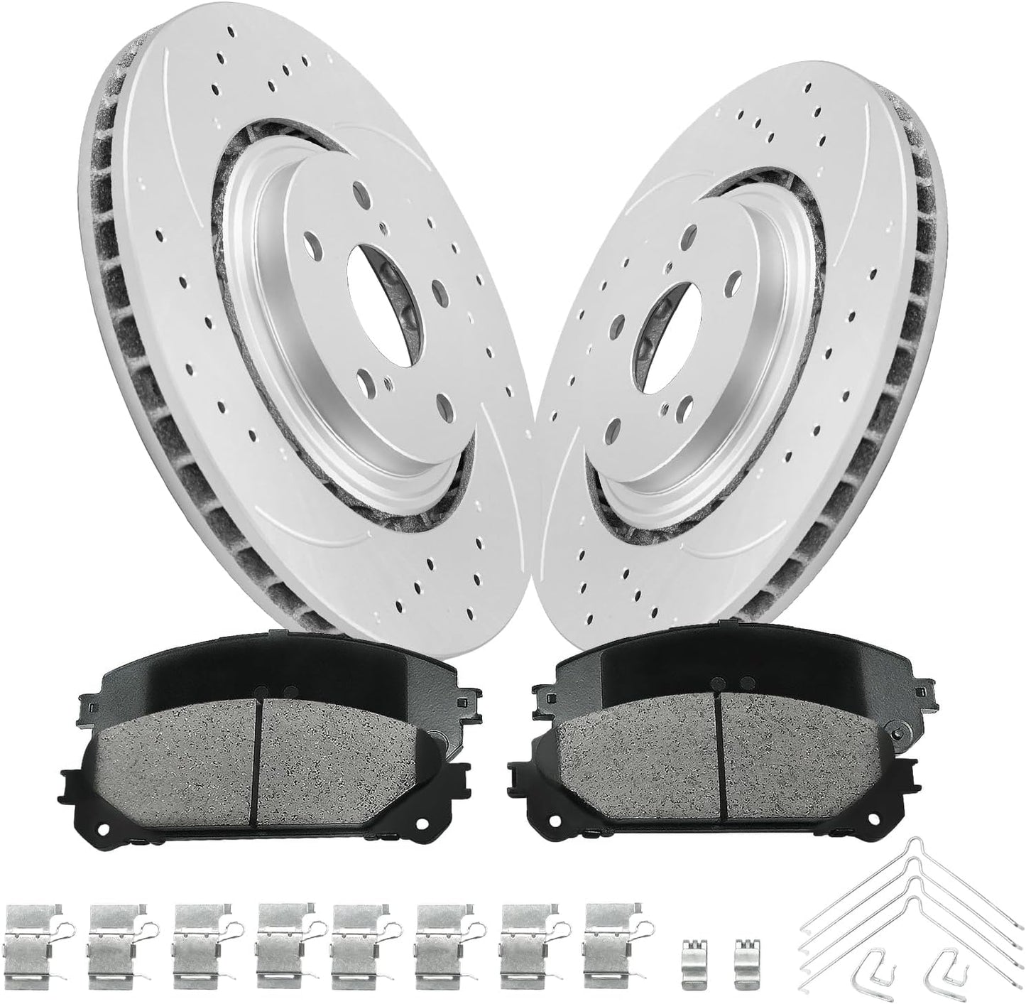 Anpulsero Brake Pads and Rotors Kit for Toyota and Lexus Models