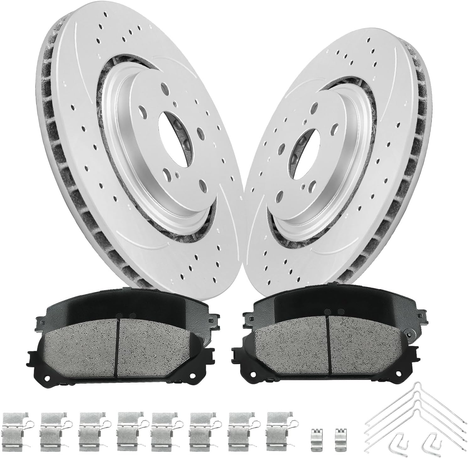 Anpulsero Brake Pads and Rotors Kit for Toyota and Lexus Models