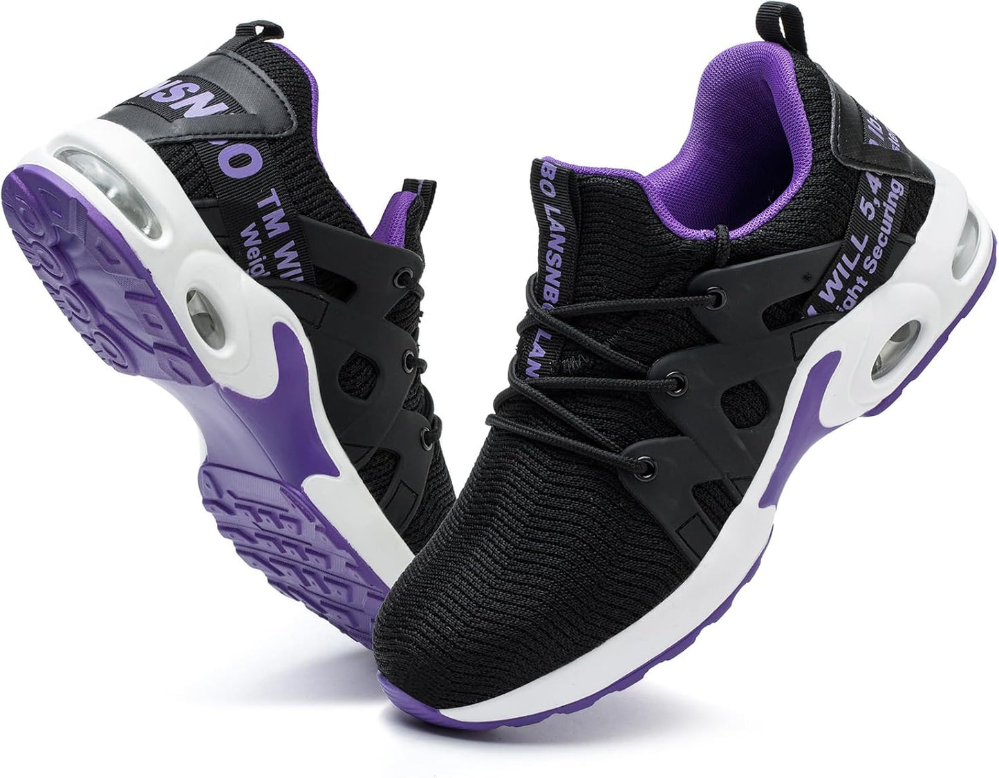 Steel Toe Work Shoes for Women - Breathable Slip Resistant Sneakers