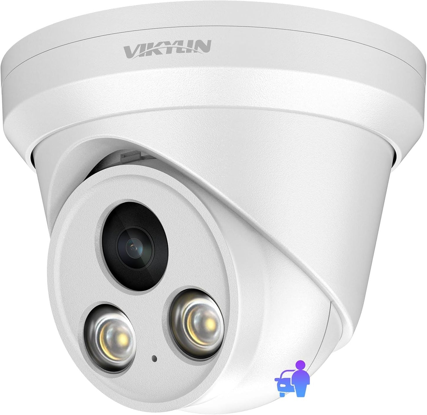 VIKYLIN 4MP PoE IP Camera with Night Vision and Audio Features