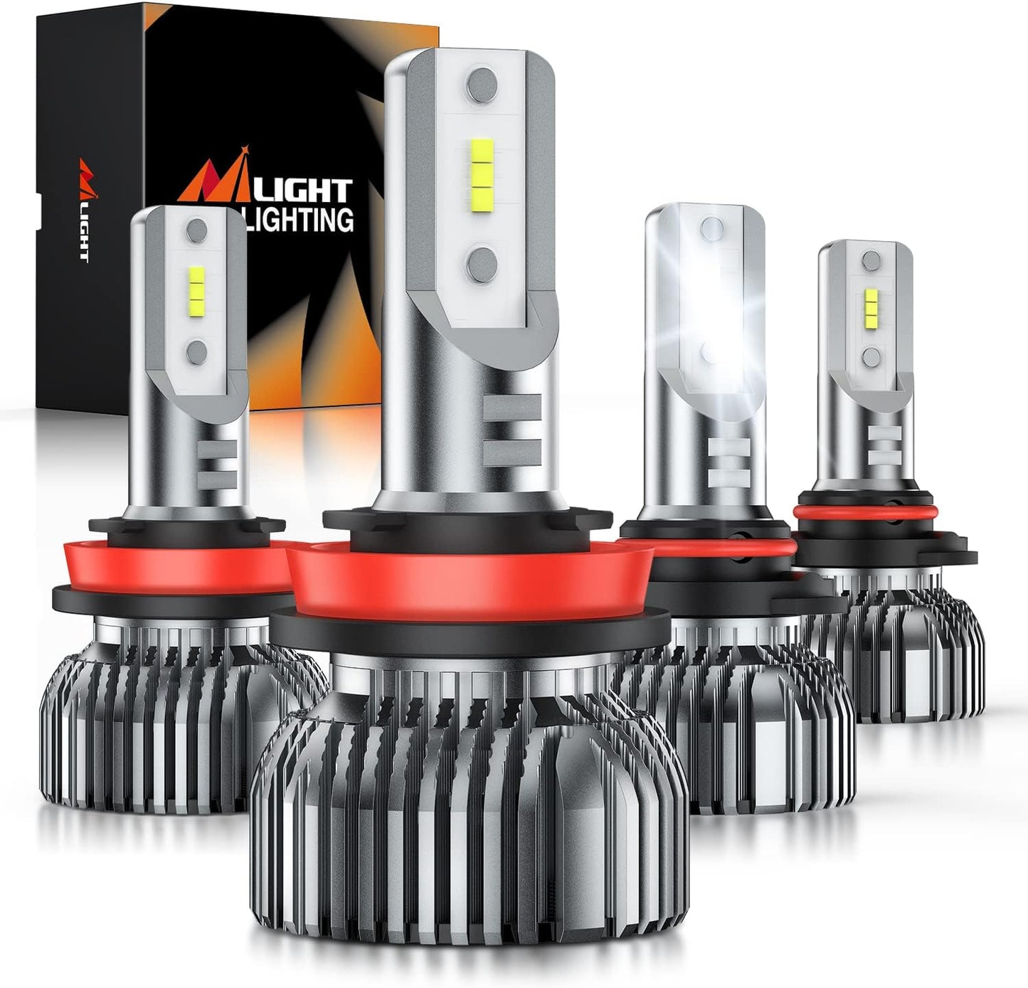 Nilight 9005 H11 LED Bulbs Combo for High and Low Beams