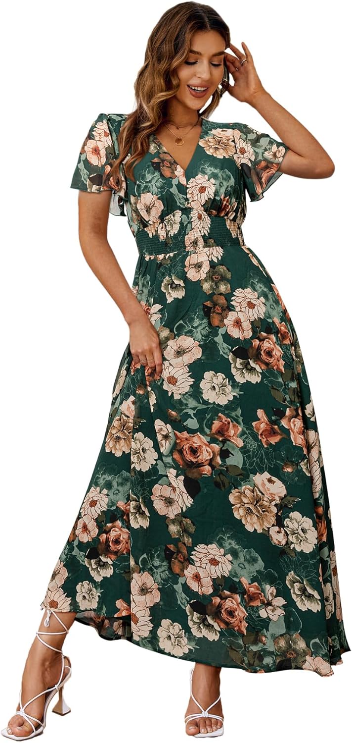 Simplee Women's Boho Floral Maxi Dress for Every Occasion