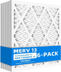 14x30x1 Furnace Air Filters MERV 13 (6 Pack) - High Efficiency Fit