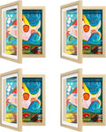 Kids Art Frame 4 Pack - Changeable 8 x10.5 and 9 x12 Frames