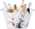 Acrylic Square Party Tub - Clear Beverage Cooler with Handles