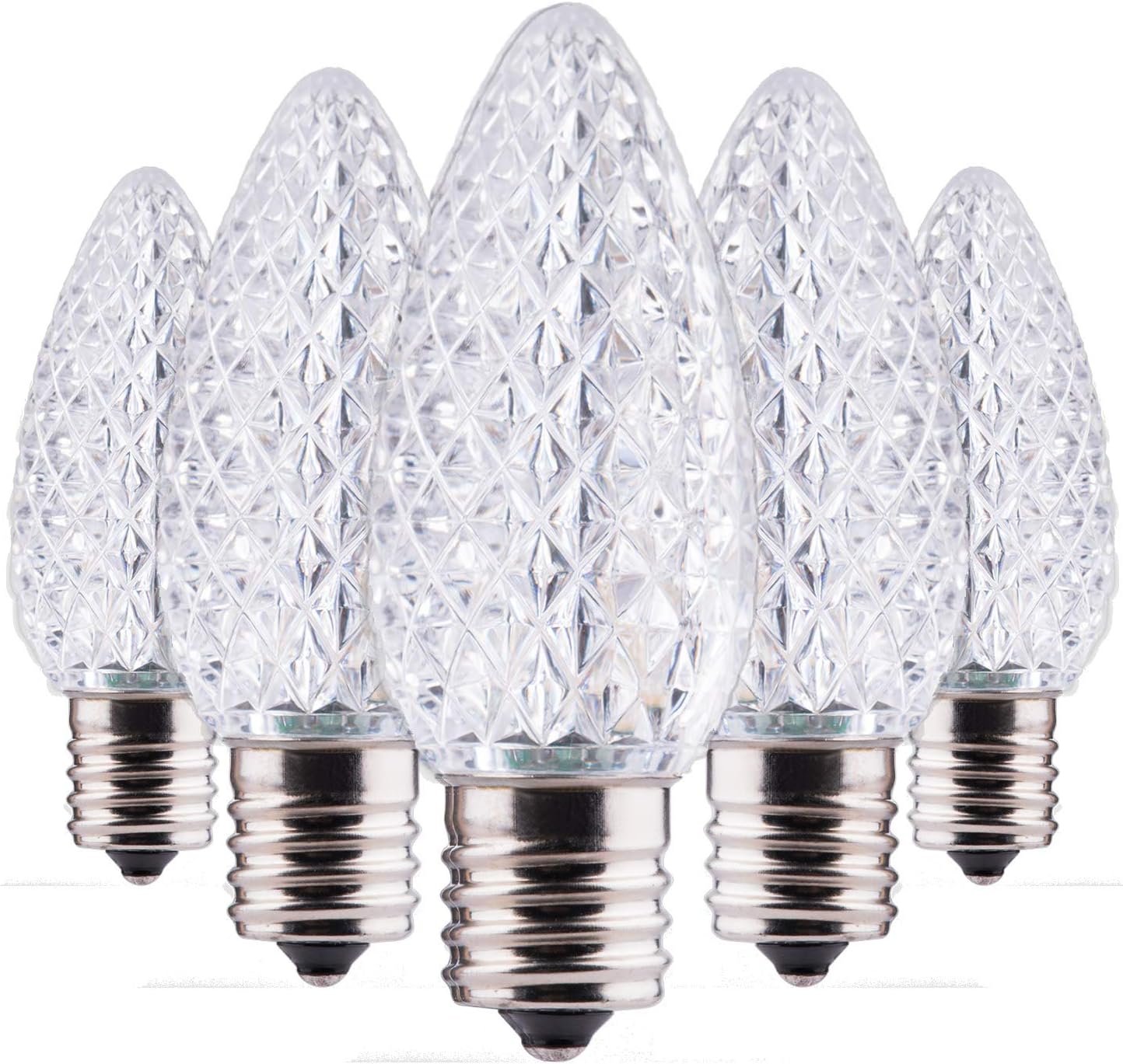 C9 Replacement Christmas Light Bulbs - 50 Pack Shatterproof
