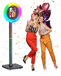 Portable Photo Booth Stand for iPads 10.2in-13in - App Control & RGB