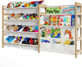 Toy Storage Organizer with Bookshelf and 12 Bins - Compact Kids