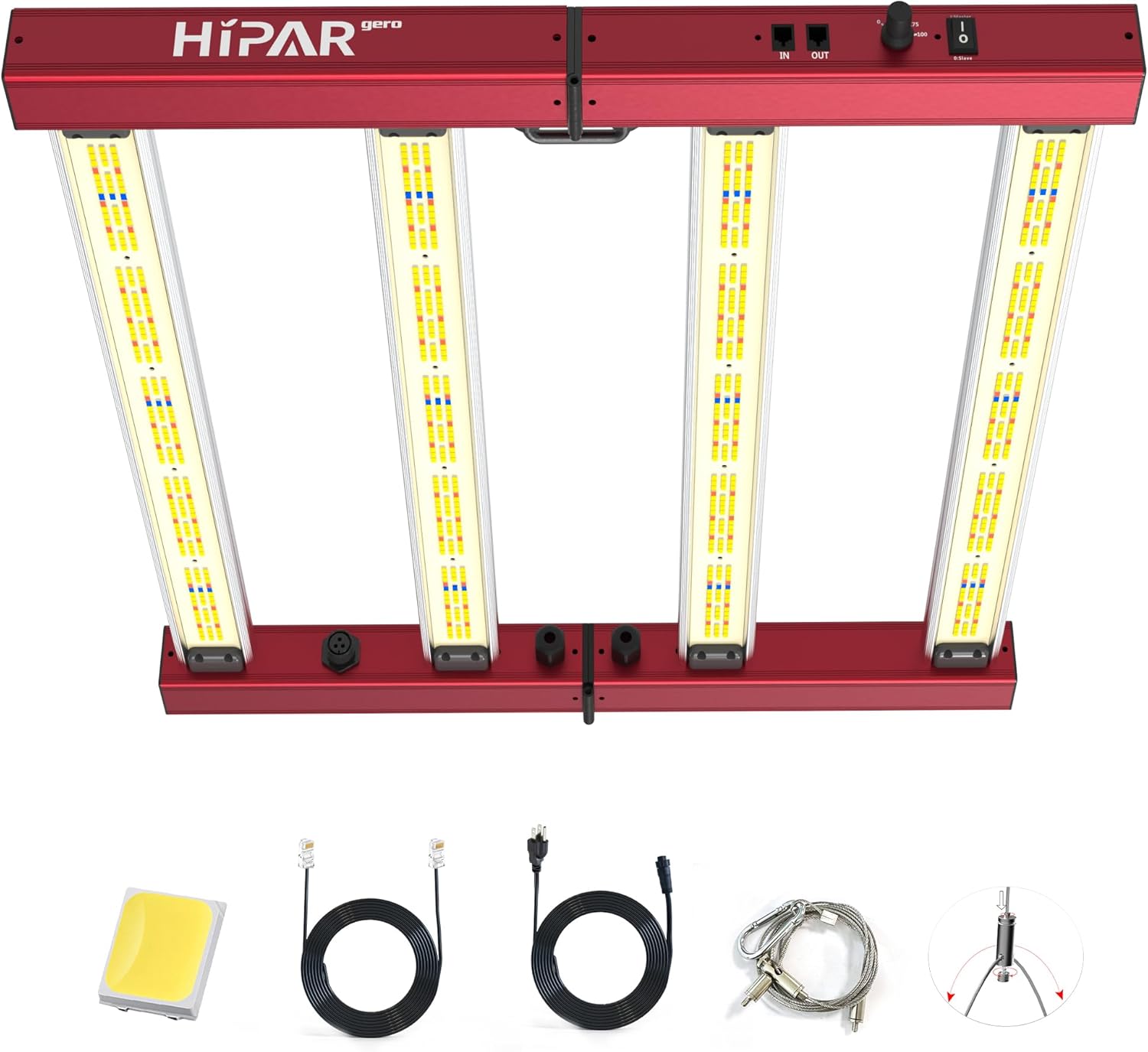 250W HIPARGERO LED Grow Light: Even PPFD & 0-10V Control