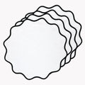 Solino Home Linen Scallop Cloth Placemats Set of 4 for Winter