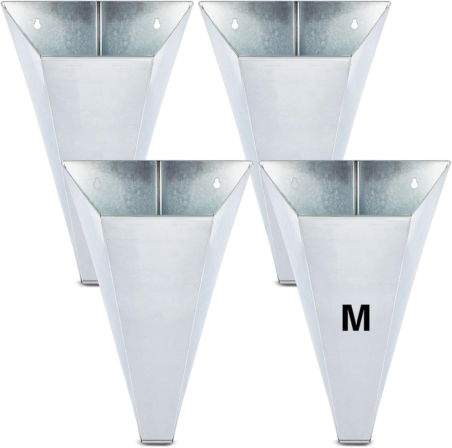 Mumufy 4 Pcs Galvanized Steel Poultry Restraining Cones for Butchering