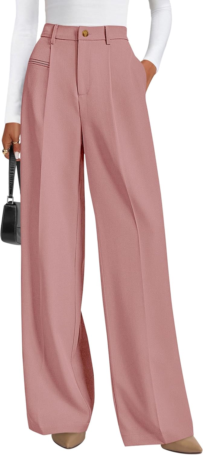 PRETTYGARDEN Womens Wide Leg Dress Pants for Business Casual Wear