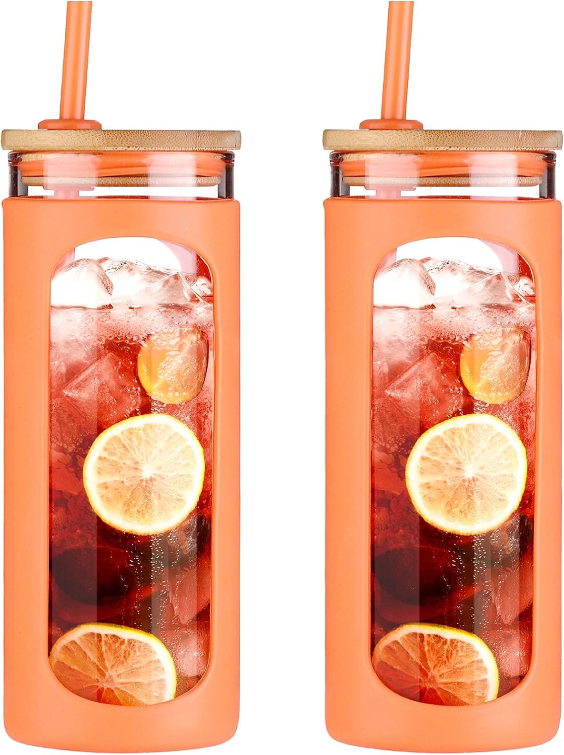 Kodrine 20oz Glass Tumbler with Bamboo Lid and Straw Set