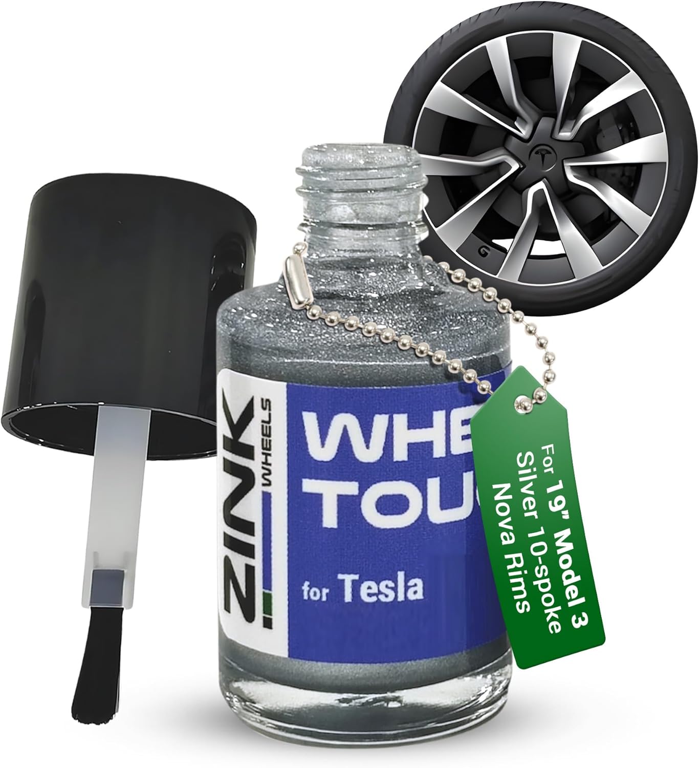 Premium Tesla Wheel Touch Up Paint for Model 3 Silver Rims