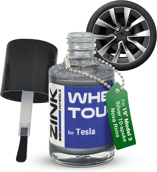 Premium Tesla Wheel Touch Up Paint for Model 3 Silver Rims