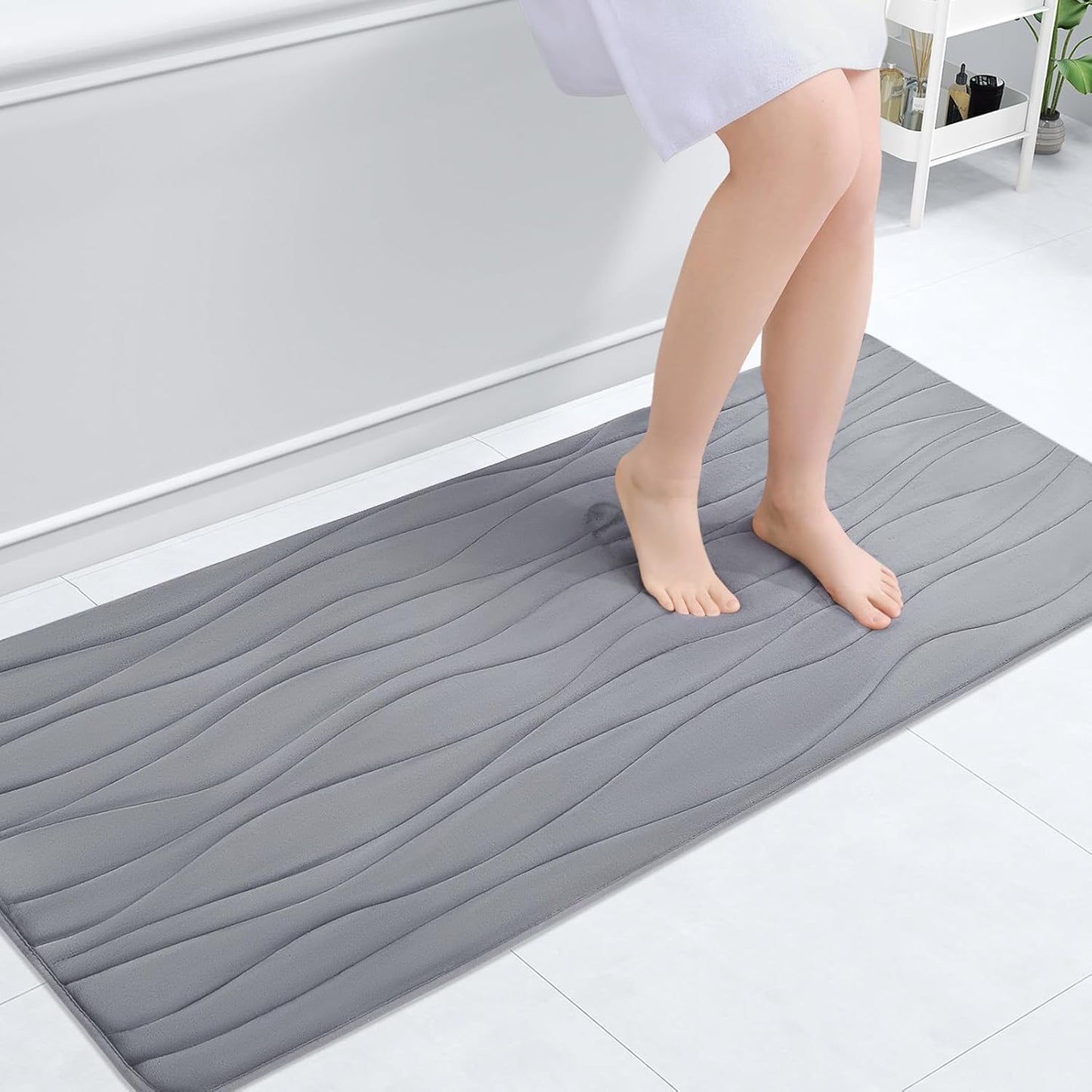 Buganda Memory Foam Bathroom Rug Mat 59x20, Soft and Absorbent