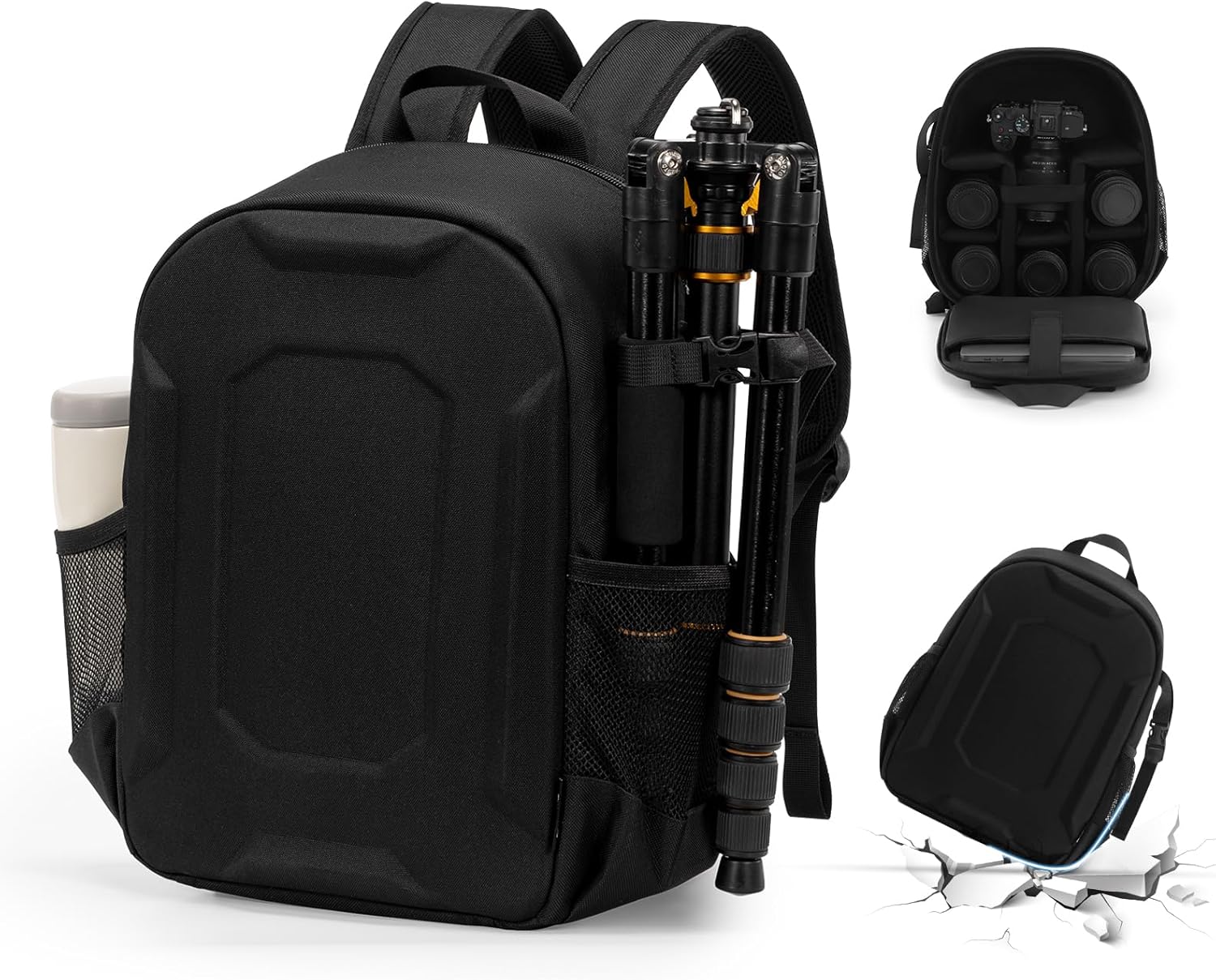 YaKuss Medium Camera Backpack - Shockproof & Laptop Compatible