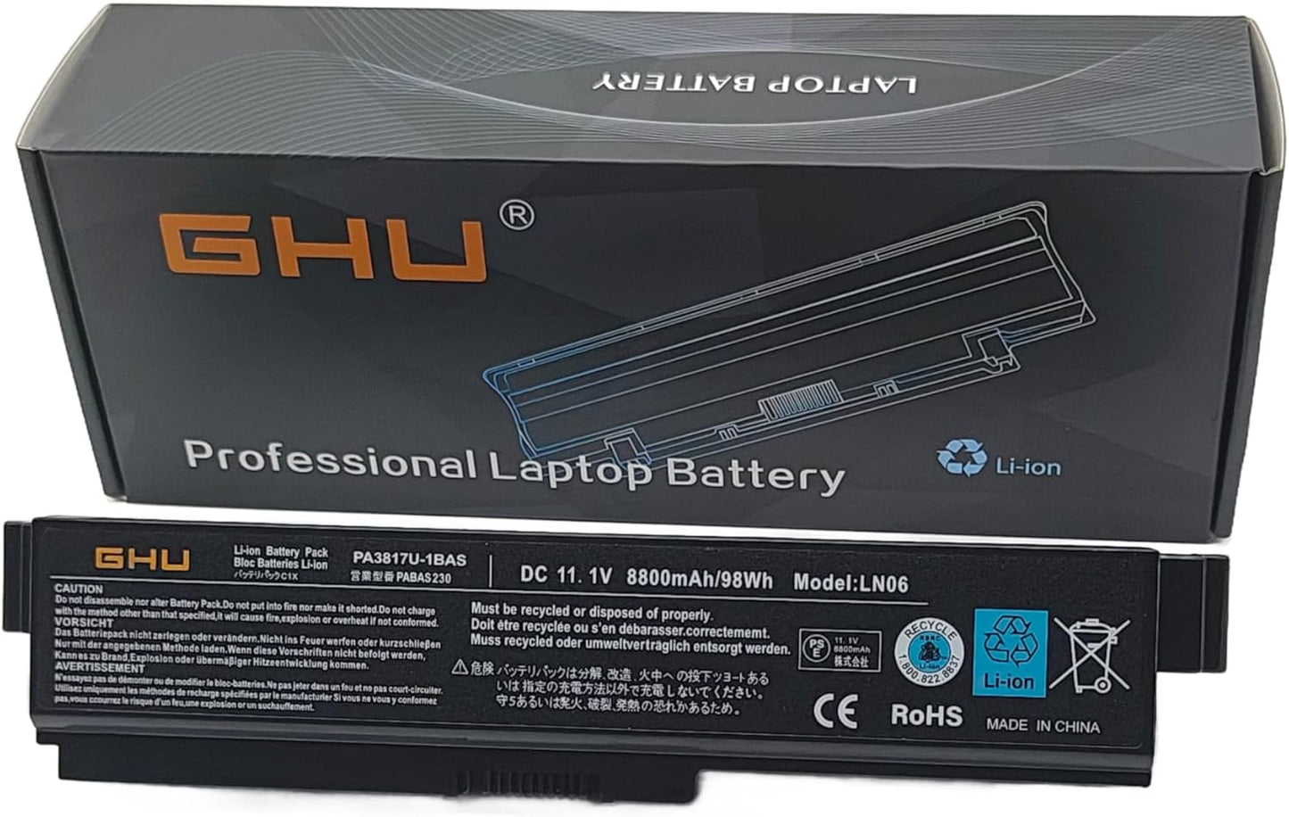 GHU New 98 WH Replacement Battery for Toshiba Satellite Models