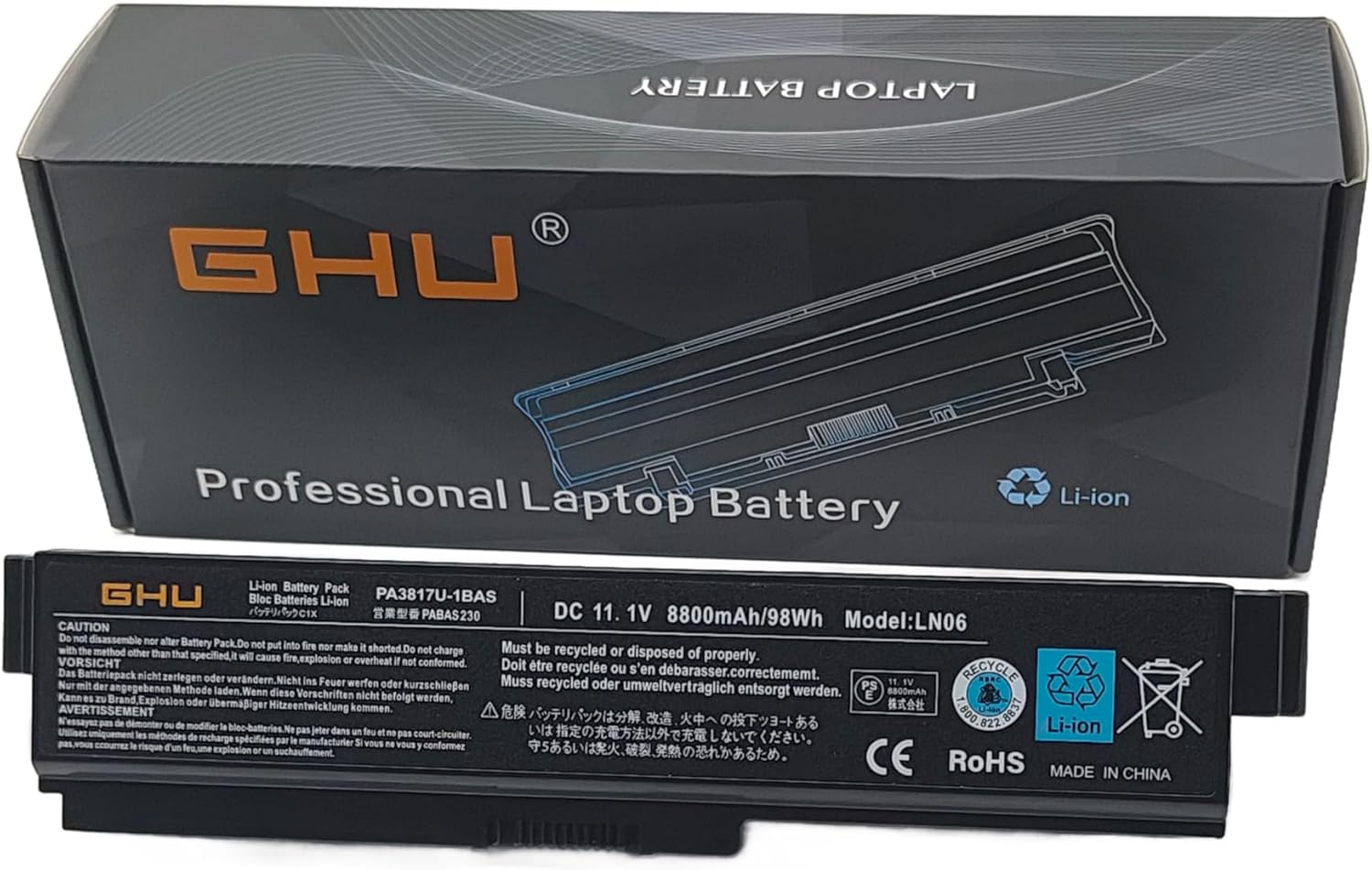 GHU New 98 WH Replacement Battery for Toshiba Satellite Models