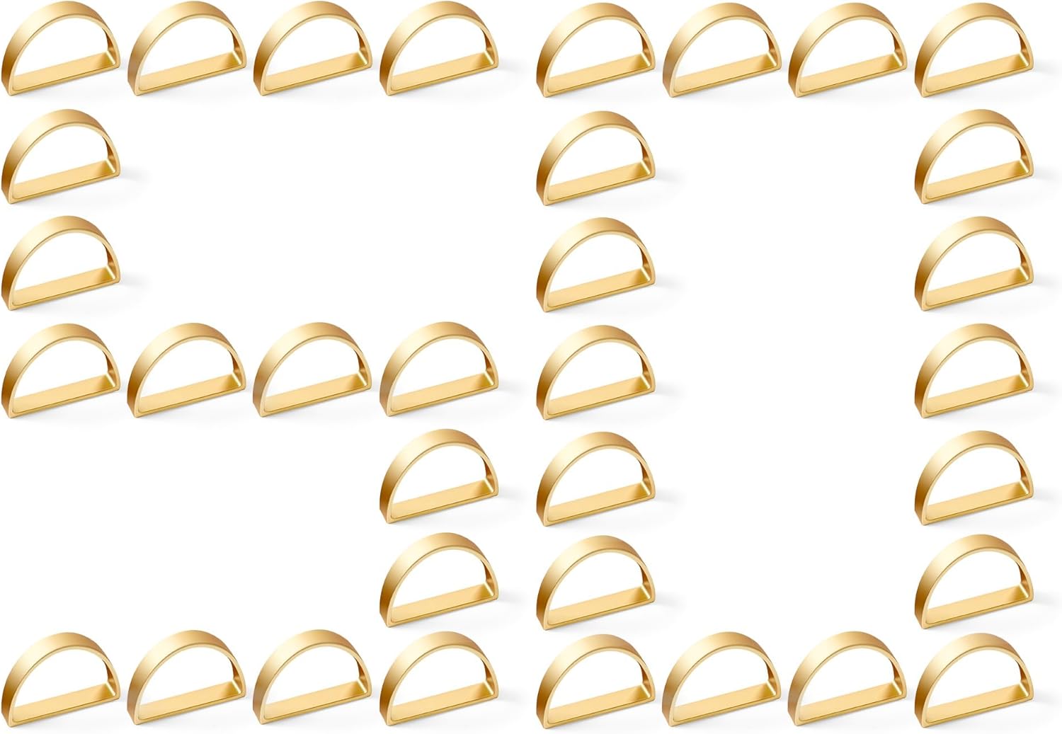 50PCS Gold Napkin Rings for Elegant Dinner Table Decor