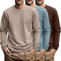 Comfortable Big and Tall Long Sleeve T-Shirts Set for Men