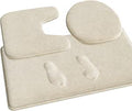 FEELSO Memory Foam Bath Mat Set - Soft, Non-Slip 3-Piece Bath Rugs