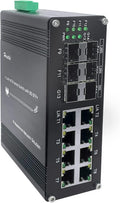14-Port Industrial Gigabit Ethernet Switch - Hardened 10G Fiber