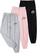 Girls Sweatpants Joggers 3 Pack - Baggy Tween Sweat Pants