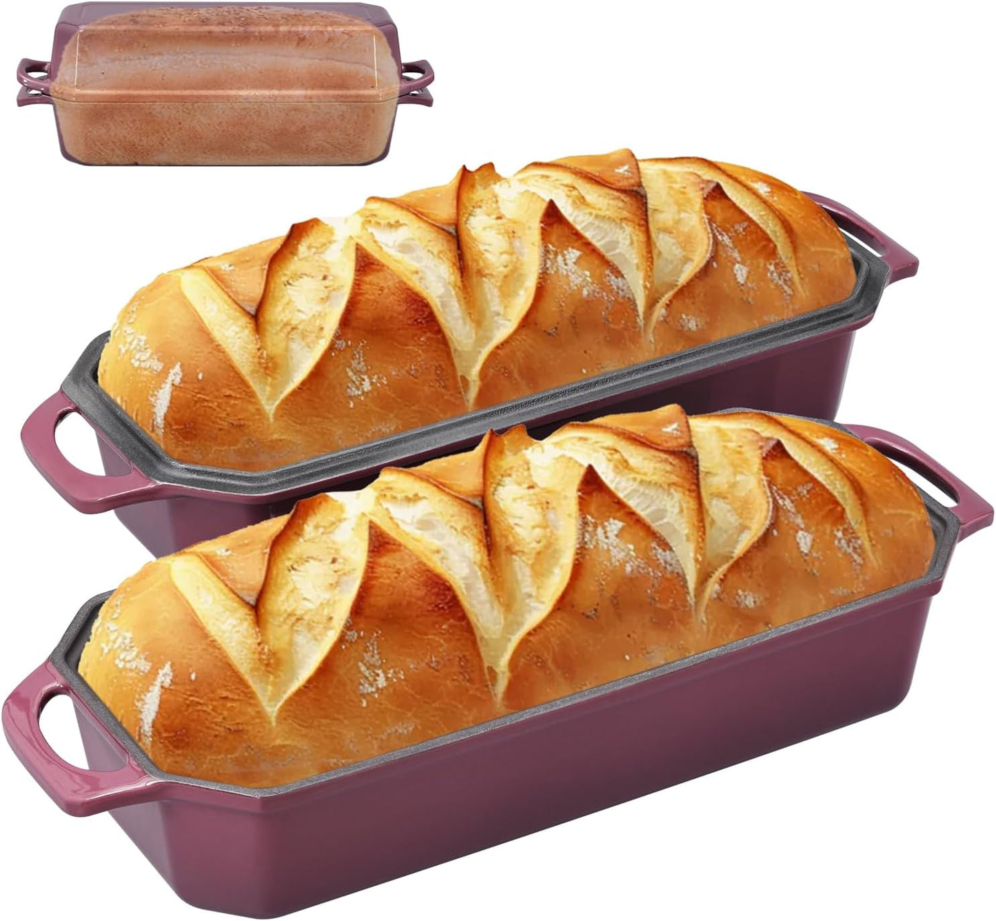 Cast Iron Loaf Pan with Lid for Perfect Homemade Bread
