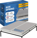 Box Spring Bed Base Queen Size 4in Wood Foundation - Quiet Support