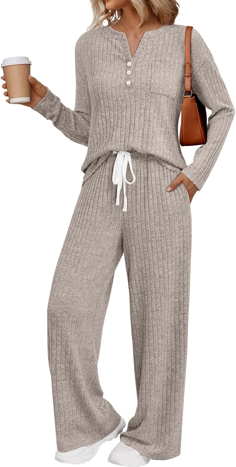 LILLUSORY Womens 2 Piece Lounge Sets for Travel and Relaxation