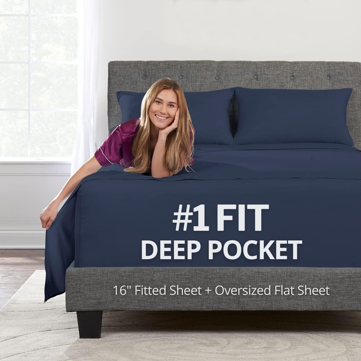 Deep Pocket Cal King Bed Sheets Set for Ultimate Comfort