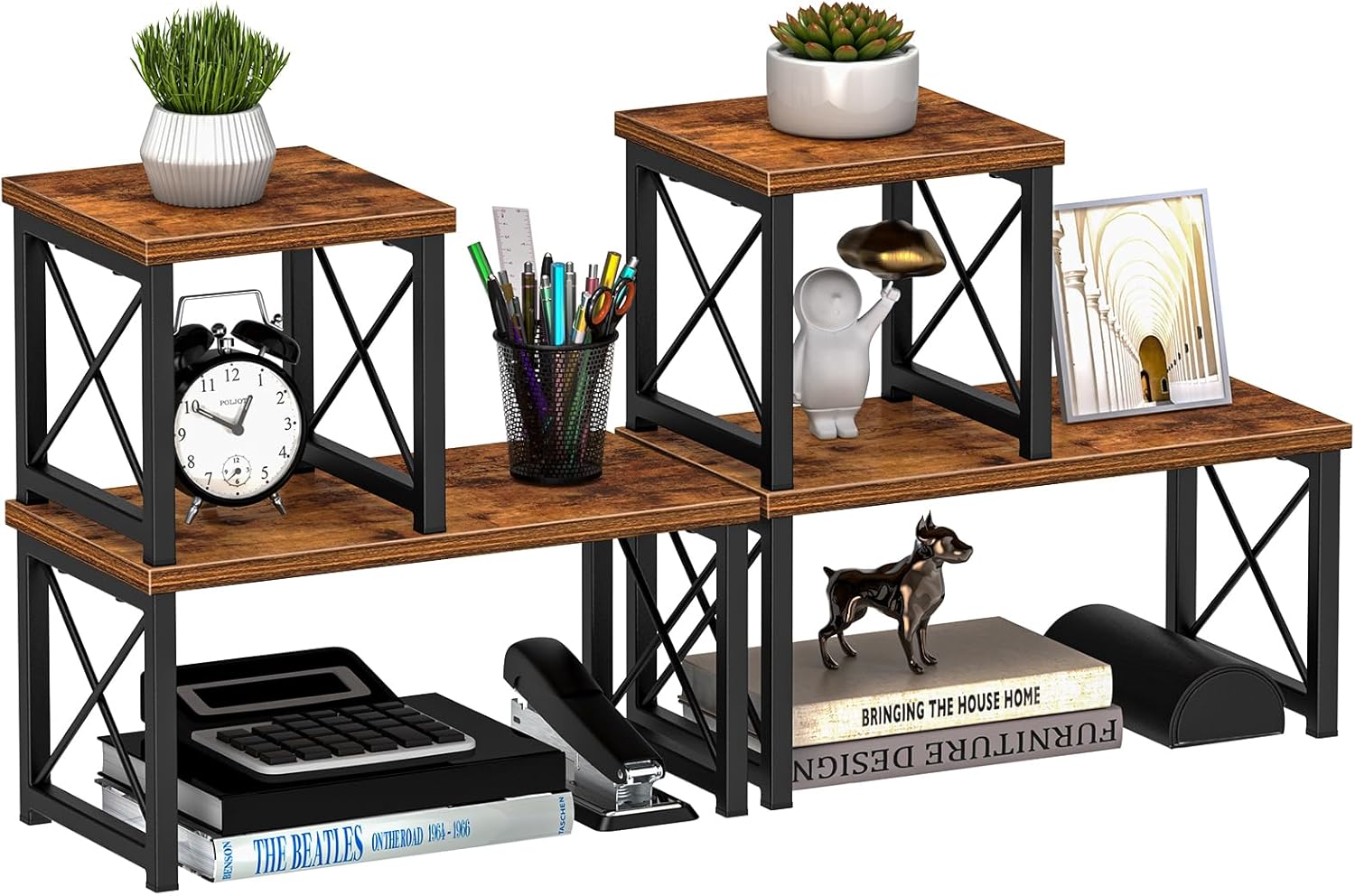 Honiter 2 Sets Desk Shelf - Versatile Desktop Organizer Solution