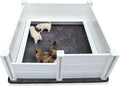 Whelping Box for Dogs 48 x 48 x 18in - Safe, Easy-Clean Whelping Pen
