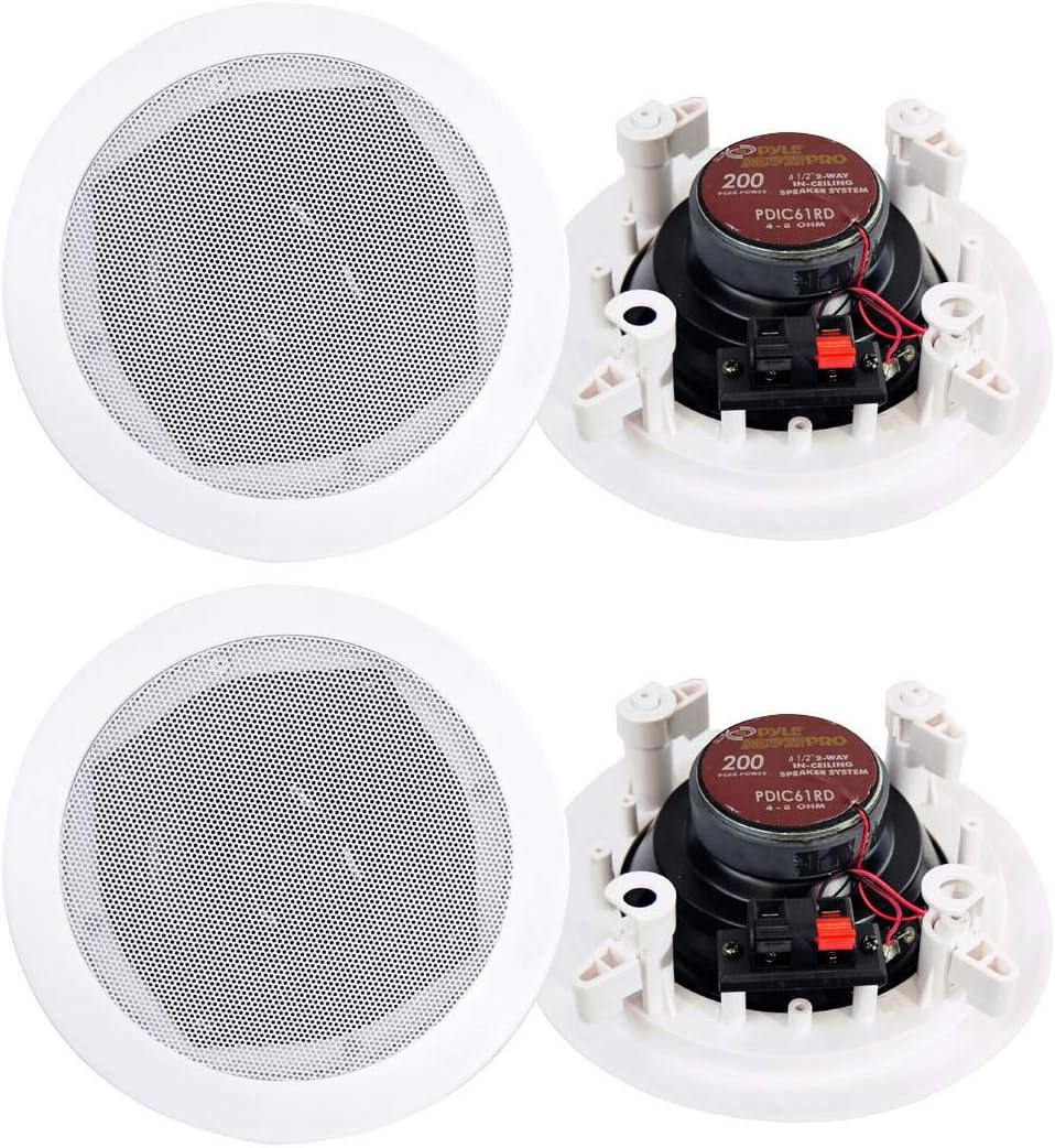 Pyle PDIC61RD 6.5 in Ceiling Speaker System for Home Audio