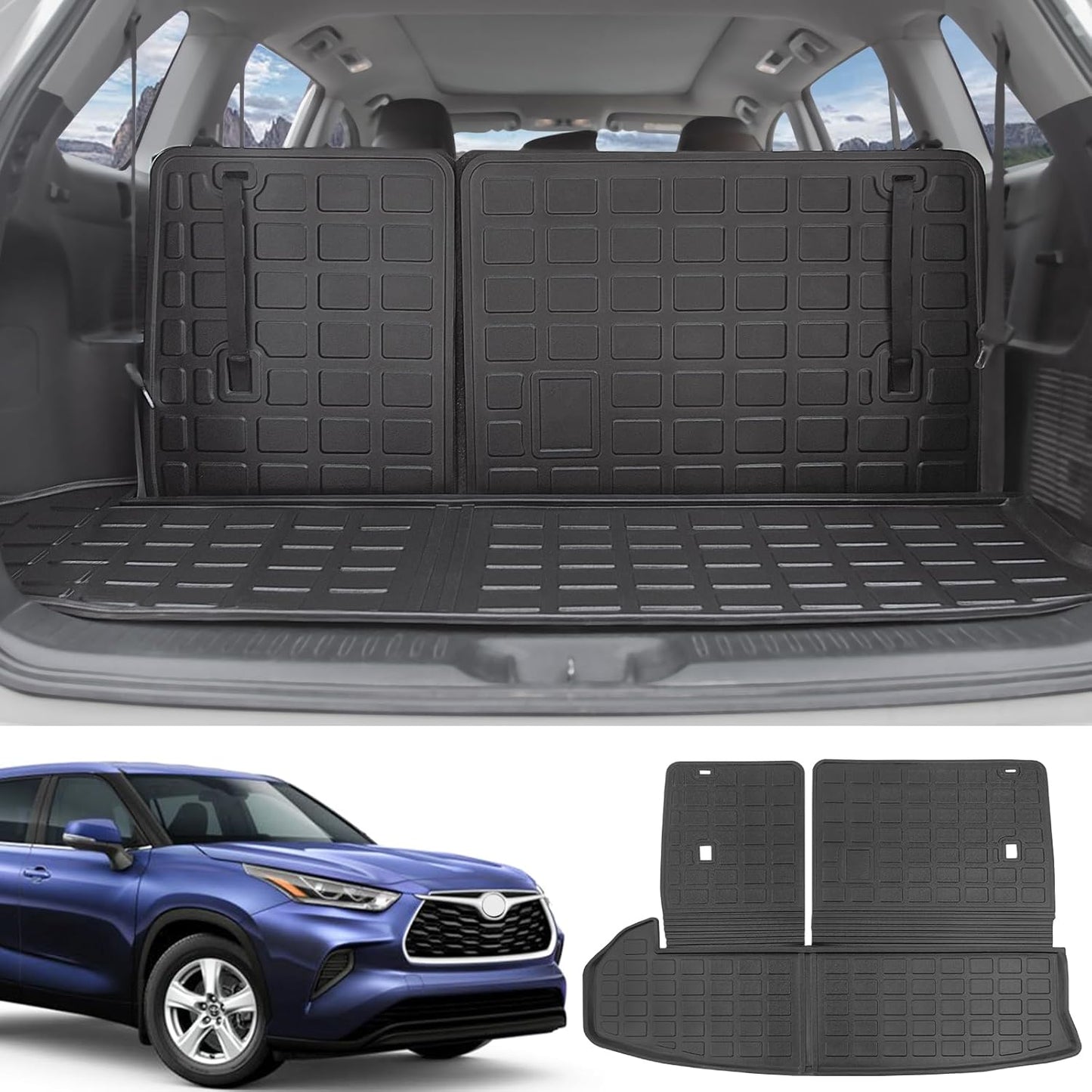 powoq Cargo Mat for 2014-2019 Toyota Highlander Trunk Liner