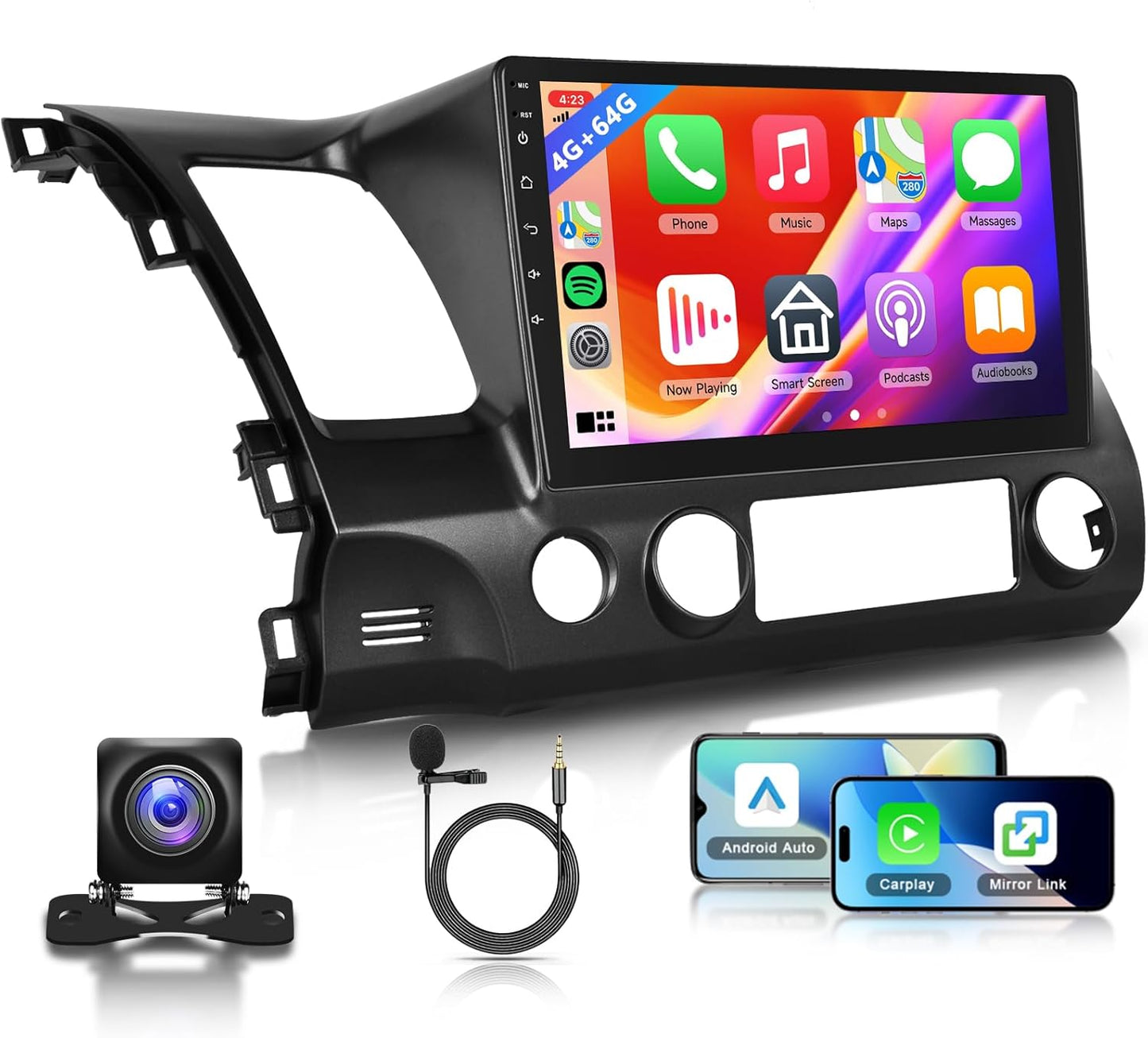 4+64G Radio for Honda Civic 2006-2011 with Wireless CarPlay