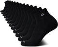 Calvin Klein Mens High Quarter Socks - 12 Pack for Comfort