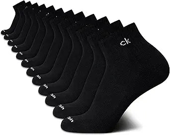 Calvin Klein Men's Athletic Cushioned Quarter Cut Socks 12 Pack