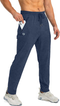 G Gradual Men's Sweatpants Tapered Joggers for Workout - Secure Zipper