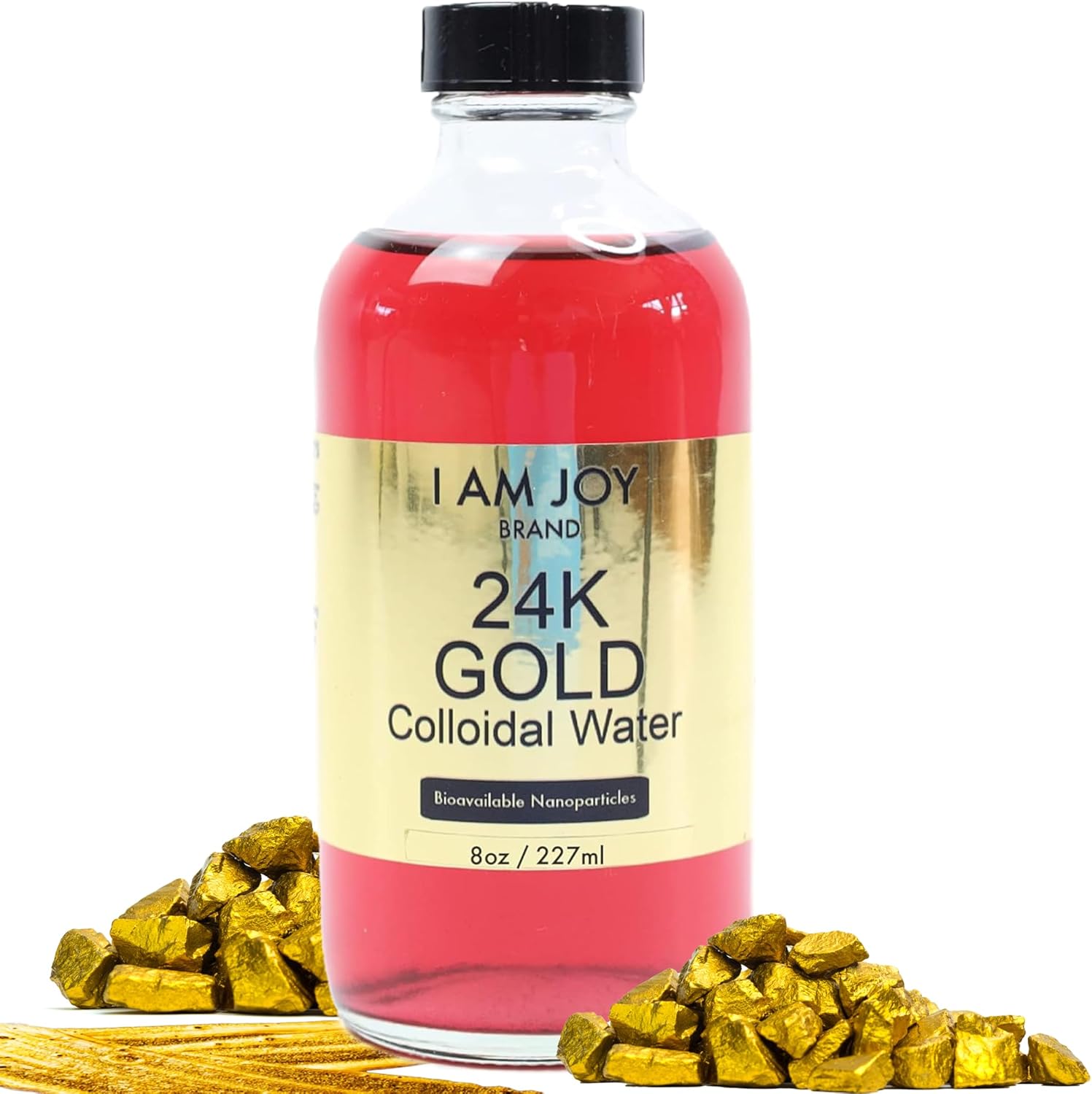 Liquid Colloidal Gold 24k Pure 100ppm for Skin Health 8oz