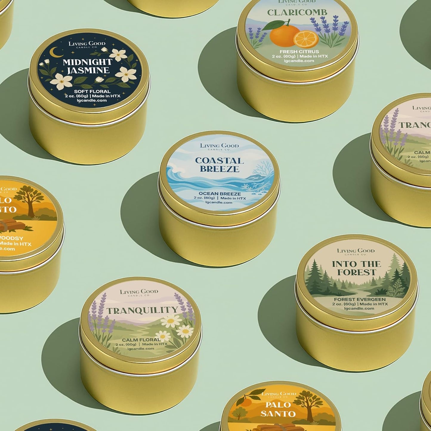 6 Scents Discovery Box of Pure Beeswax Candles for Every Mood