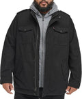 Levi's Men's Washed Cotton Hooded Military Jacket - Warm (Style MGGM)