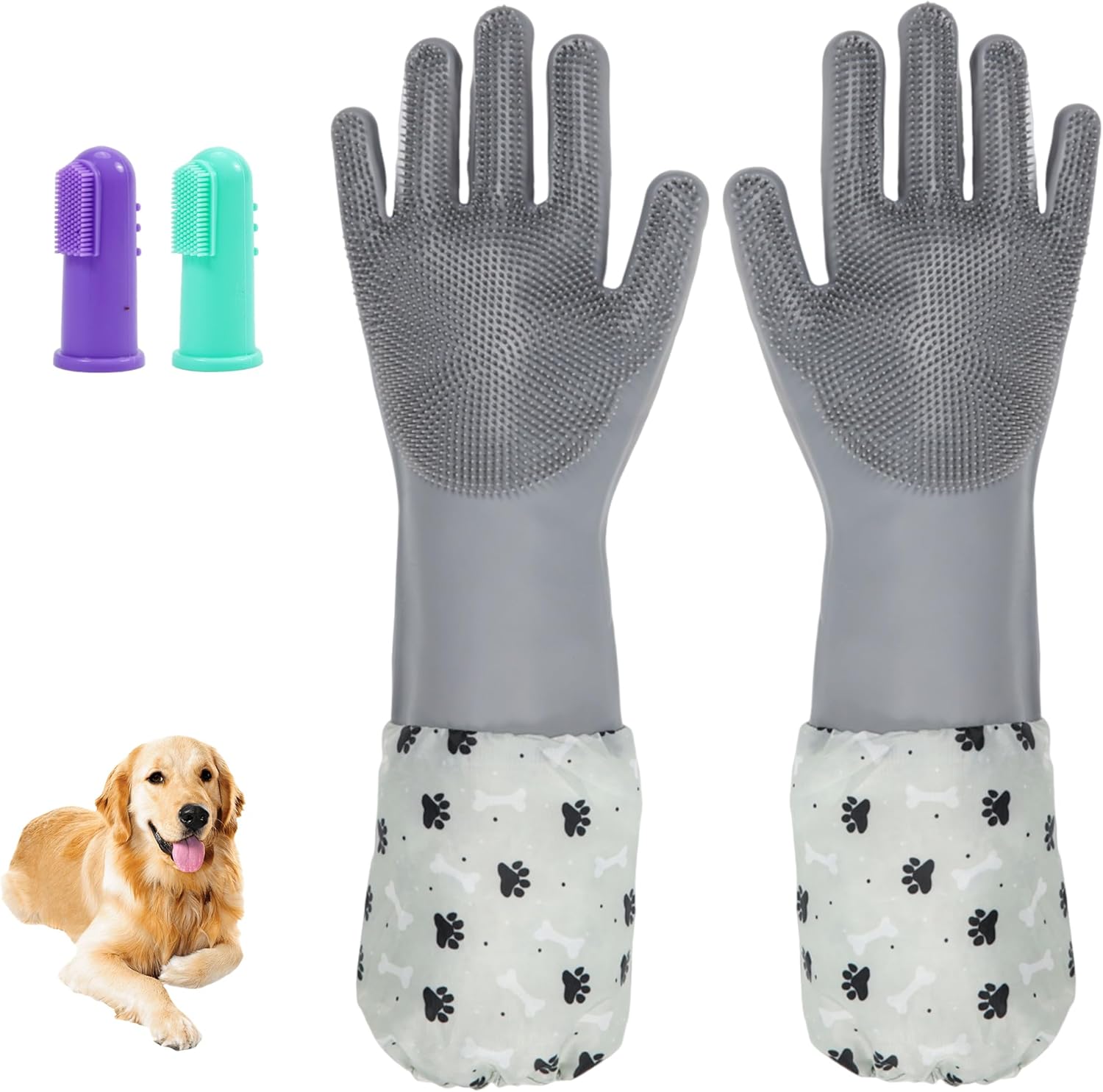 Efficient Dog Bathing Gloves by ROBATUN