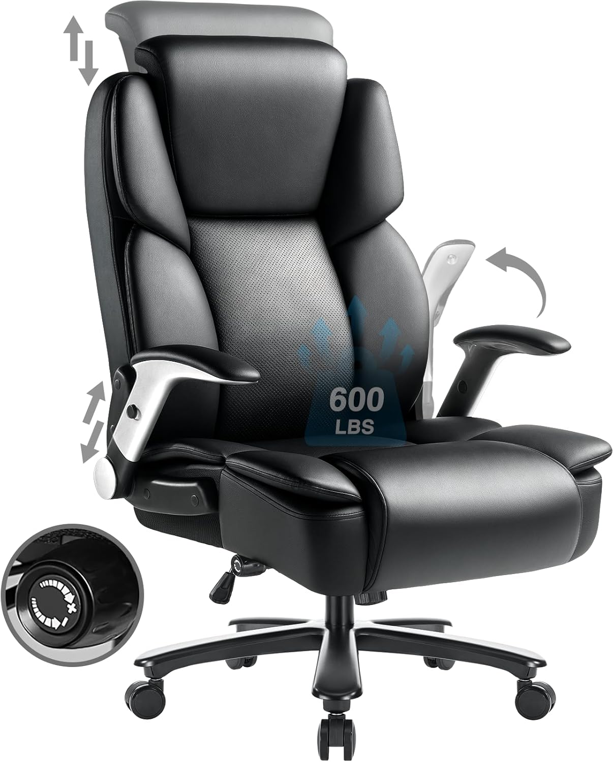 600lbs Big and Tall Office Chair with Ergonomic Design and Comfort